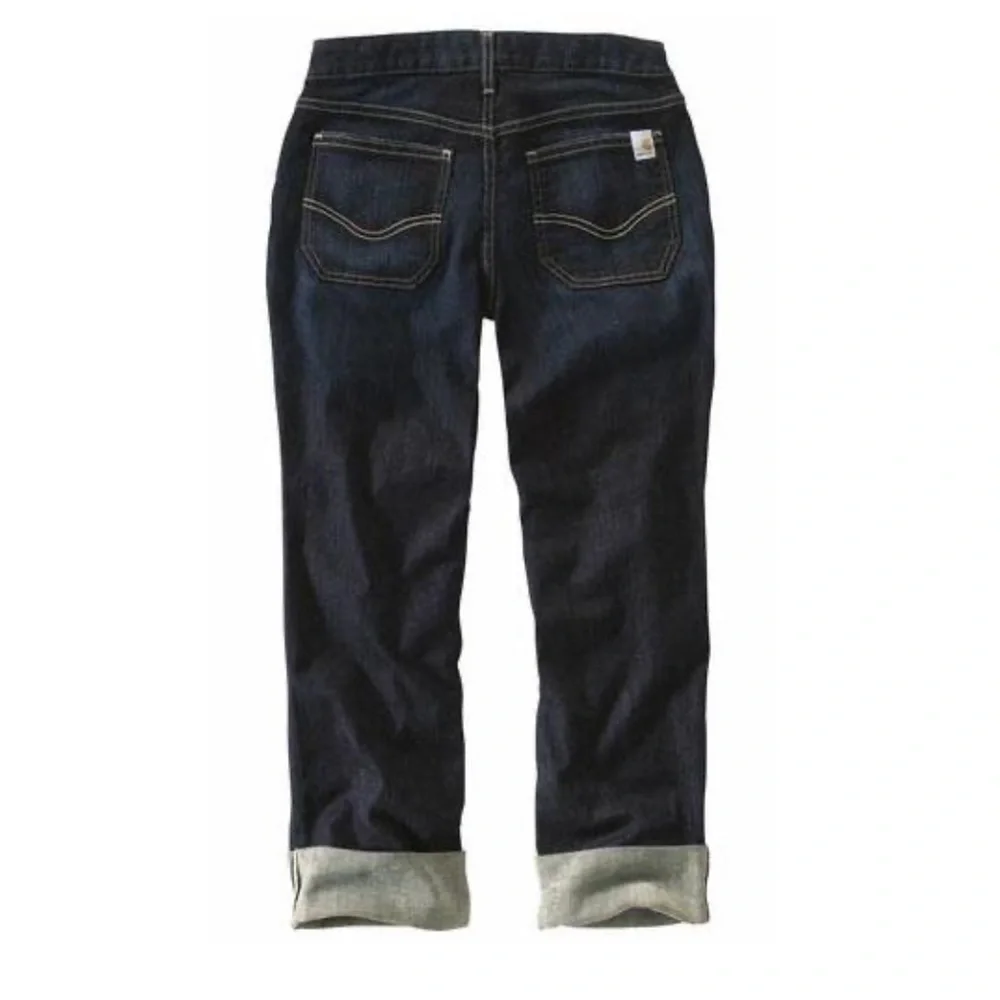 Carhartt WB071 - Women's Curvy Tomboy Cropped Jean, Blue, Size 14, NWT - Picture 3 of 8